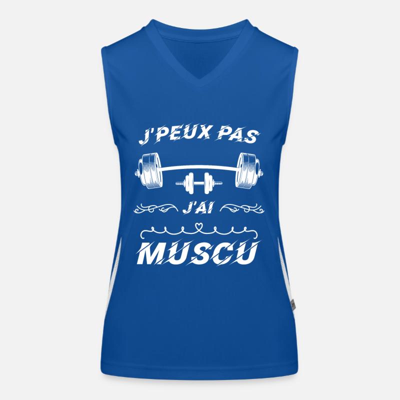 J peux pas j ai muscu Débardeur respirant contrasté Femme