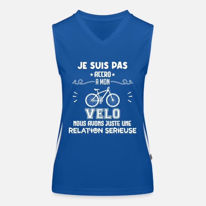 Pas accro à mon vélo - Relation sérieuse Débardeur respirant contrasté Femme