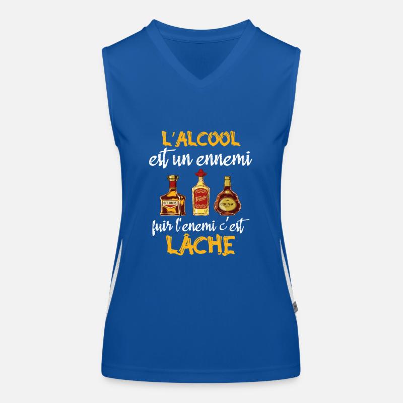 L'alcool est un ennemi Débardeur respirant contrasté Femme