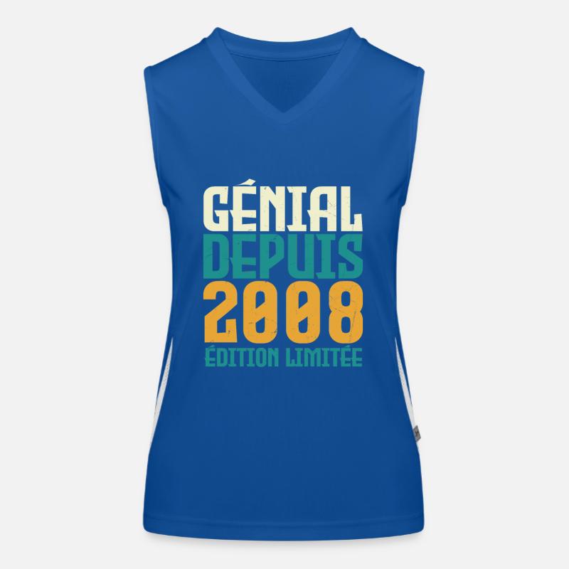 Génial depuis 2008 Débardeur respirant contrasté Femme
