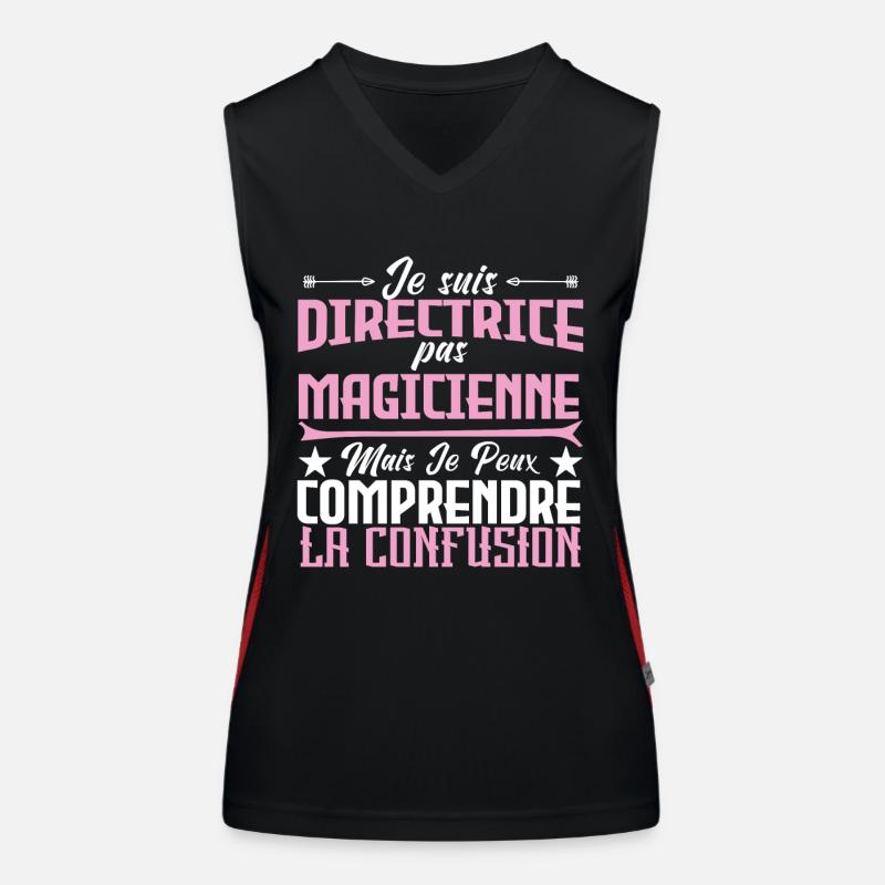 je suis Directrice pas magicien Débardeur respirant contrasté Femme
