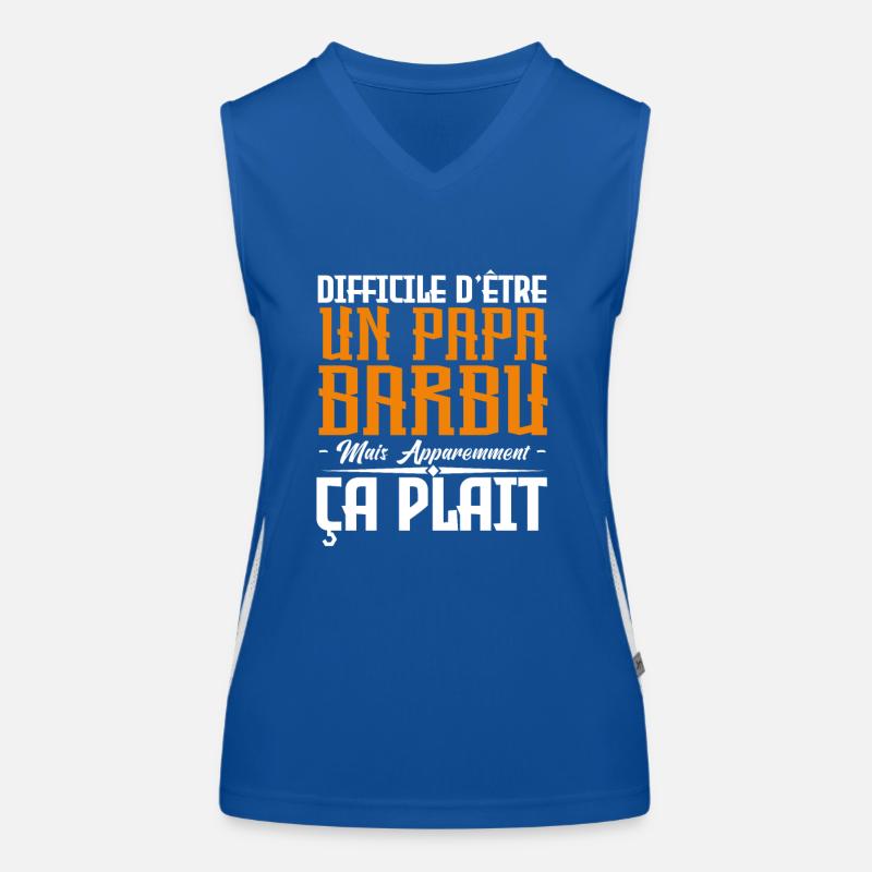 papa barbu, citations barbe, Idée cadeau papa Débardeur respirant contrasté Femme