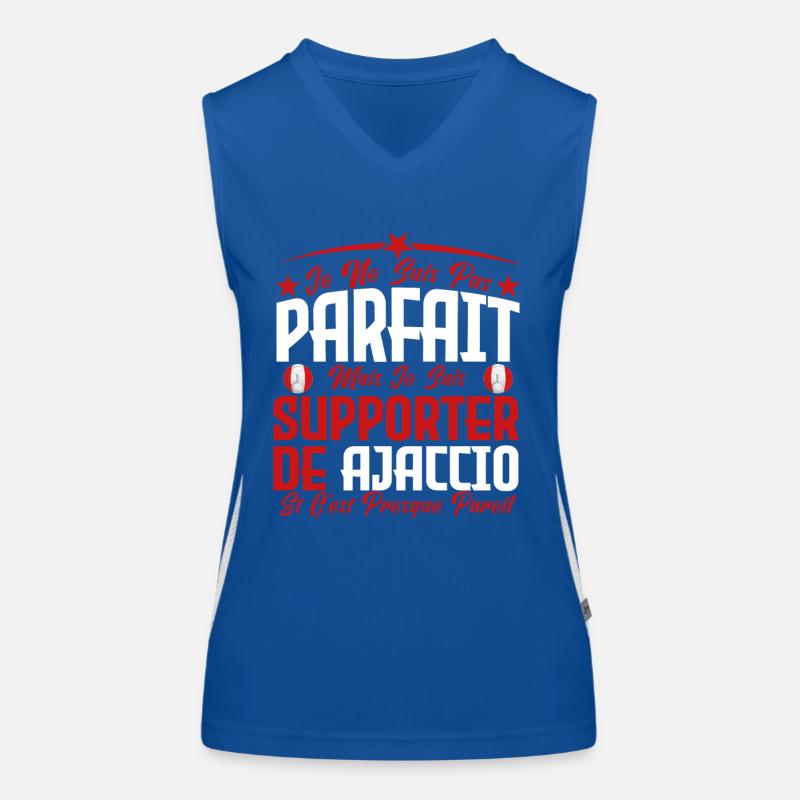 je ne suis pas parfait, supporteur de Ajaccio. Débardeur respirant contrasté Femme