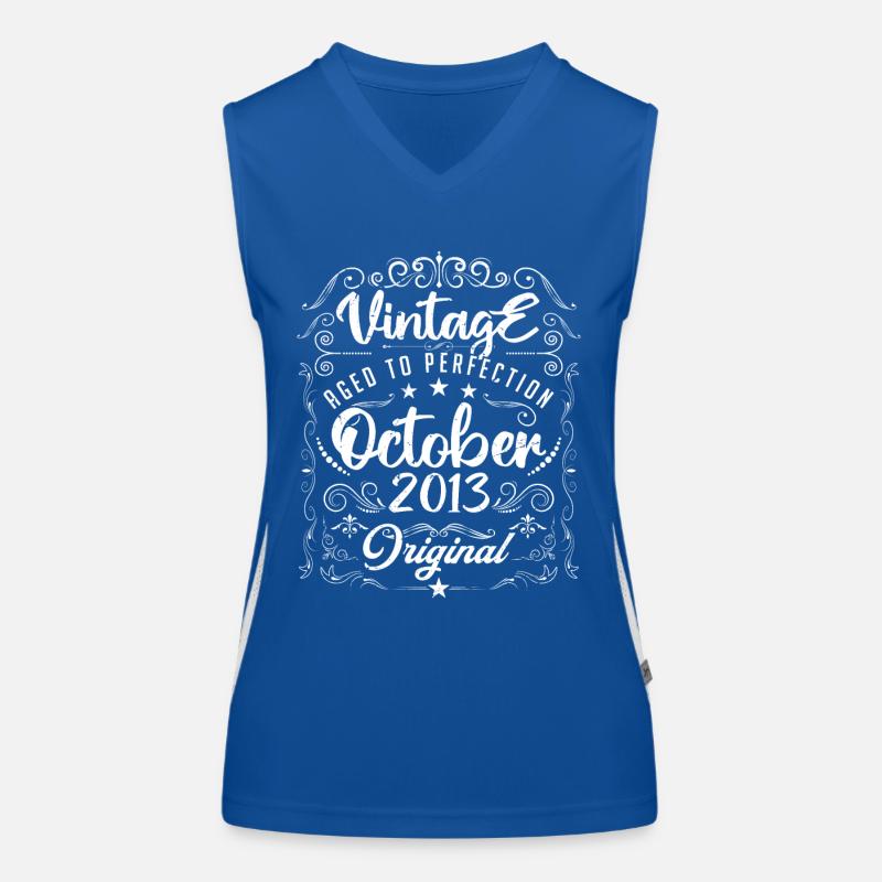Vintage BORN IN OCTOBER 2013. Women's Functional Contrast Tank Top