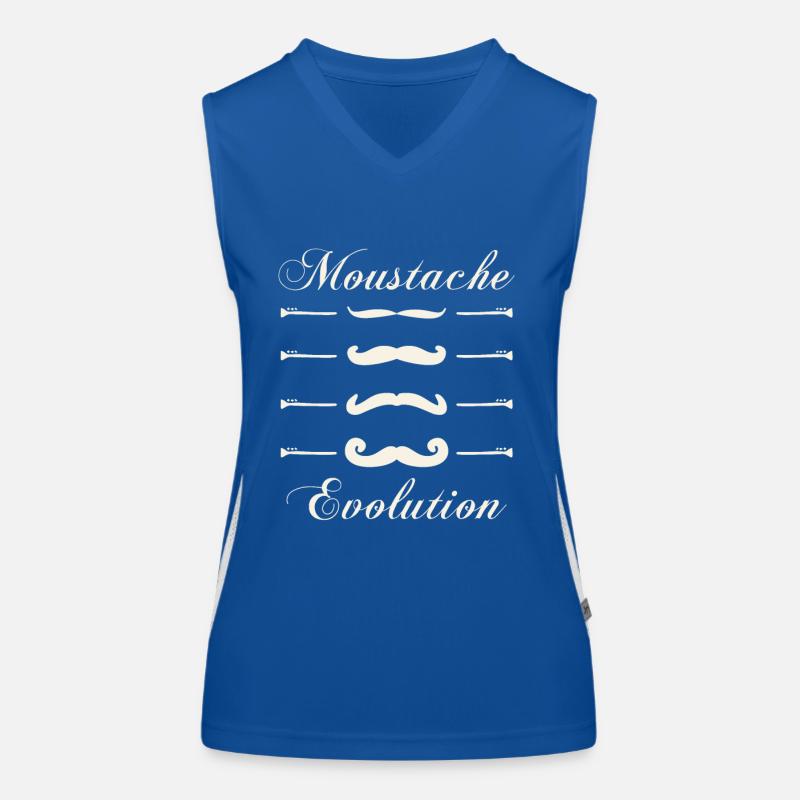 moustaches evolution, Idée cadeau d'élégance. Débardeur respirant contrasté Femme