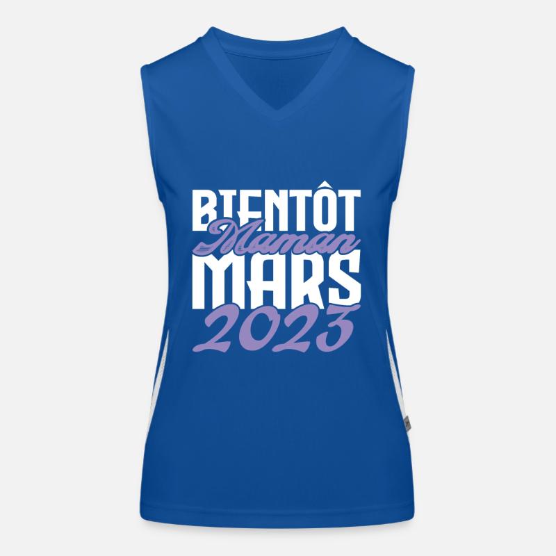 Annonce grossesse. bientôt Maman Mars 2023.maman Débardeur respirant contrasté Femme