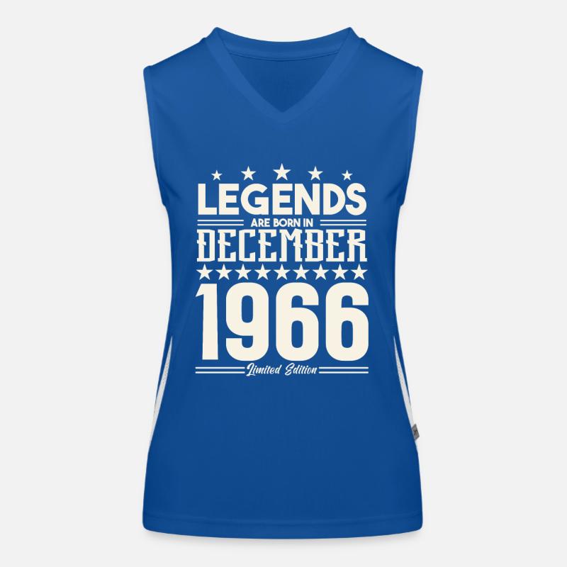 Legends Are Born In December 1966.Gift anniversary Débardeur respirant contrasté Femme