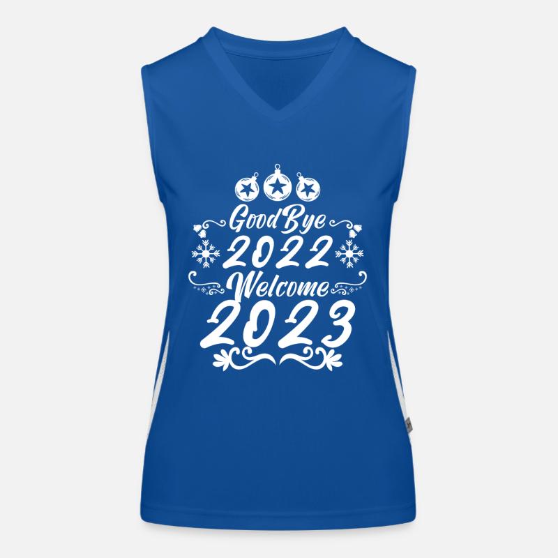 Goodbye 2022 welcome 2023 gift happy new year. Women's Functional Contrast Tank Top