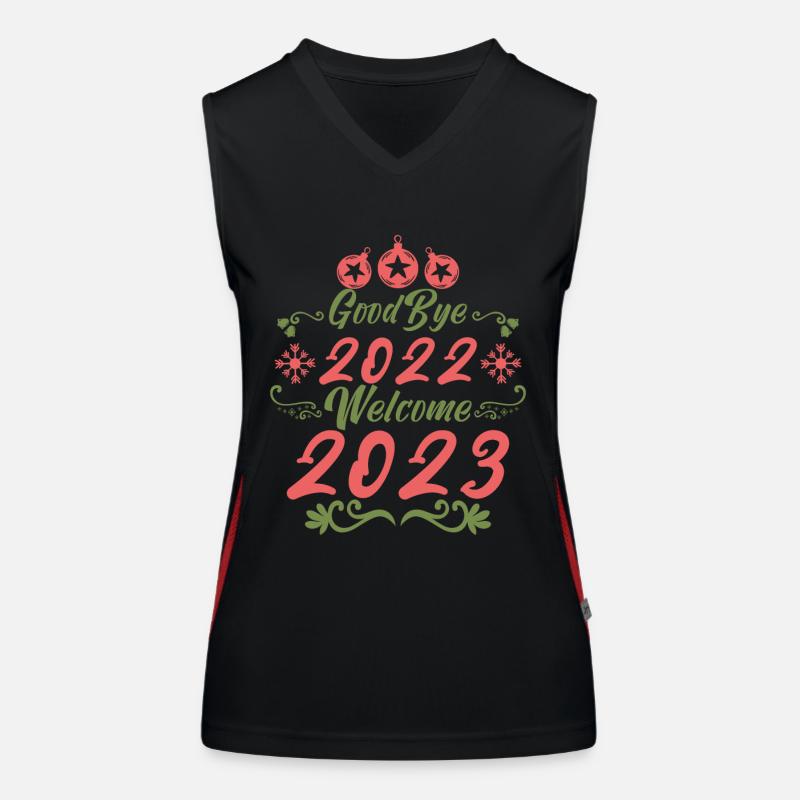 Goodbye 2022 welcome 2023 gift happy new year. Women's Functional Contrast Tank Top