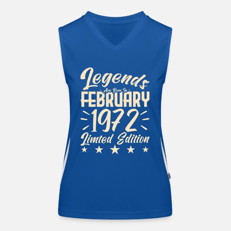 Geboren 1972. Geburtstagsgeschenk. Funktionelles Kontrast-Tank Top für Frauen