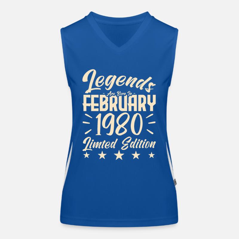 Geboren 1980. Geburtstagsgeschenk. Funktionelles Kontrast-Tank Top für Frauen