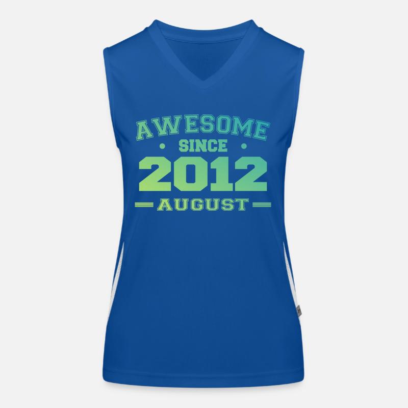 2012 August Jahr Geburt Geburtstag August 2012 Funktionelles Kontrast-Tank Top für Frauen