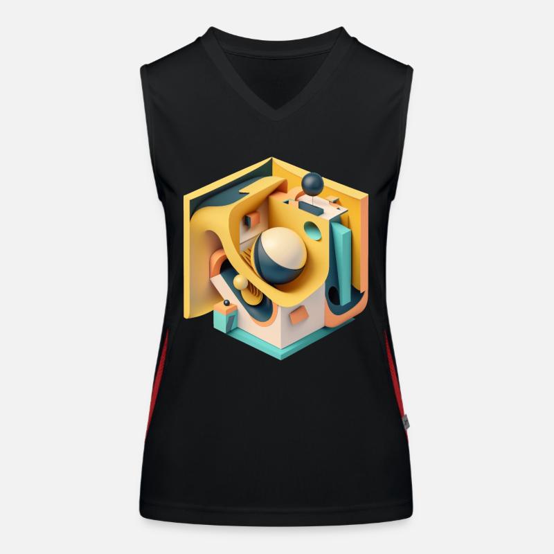 3D Funktionelles Kontrast-Tank Top für Frauen