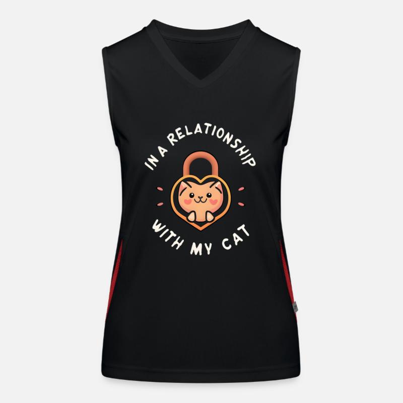 Conception de chat mignon pour les amoureux des chats Débardeur respirant contrasté Femme