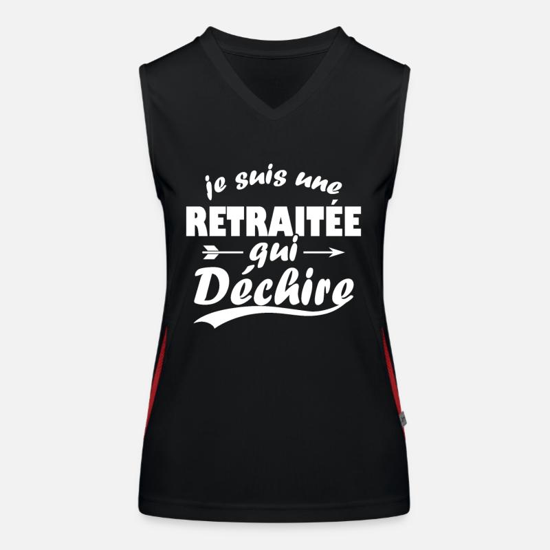 Je suis une retraitée qui déchire Débardeur respirant contrasté Femme