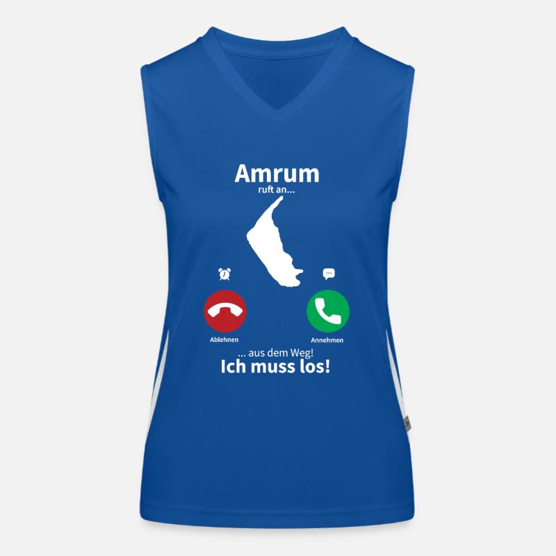 Amrum ruft an... Funktionelles Kontrast-Tank Top für Frauen