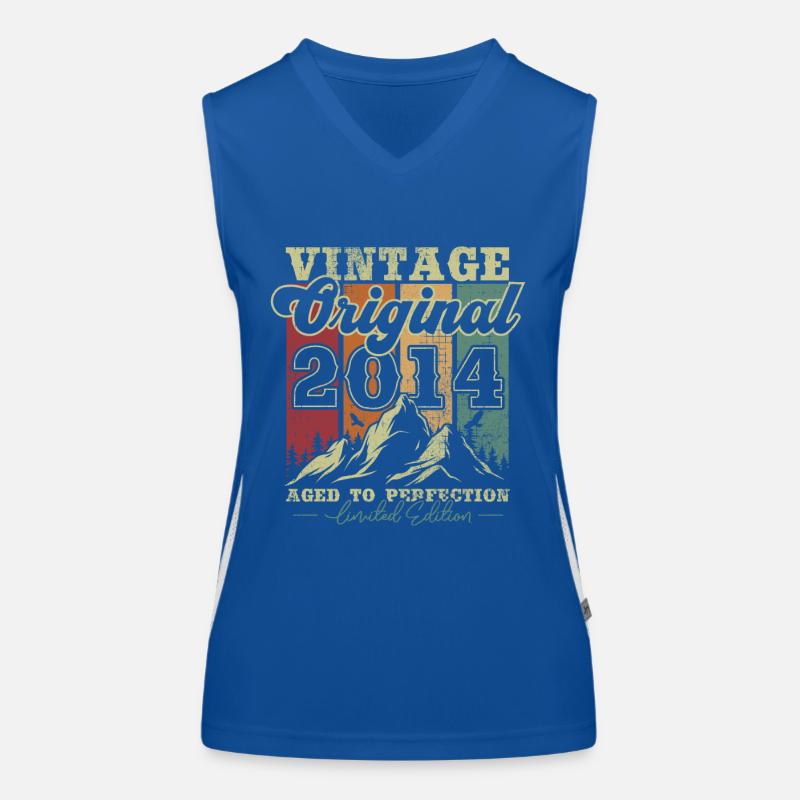 Vintage Original 2014 Vintage Jubiläumsgeschenk Funktionelles Kontrast-Tank Top für Frauen
