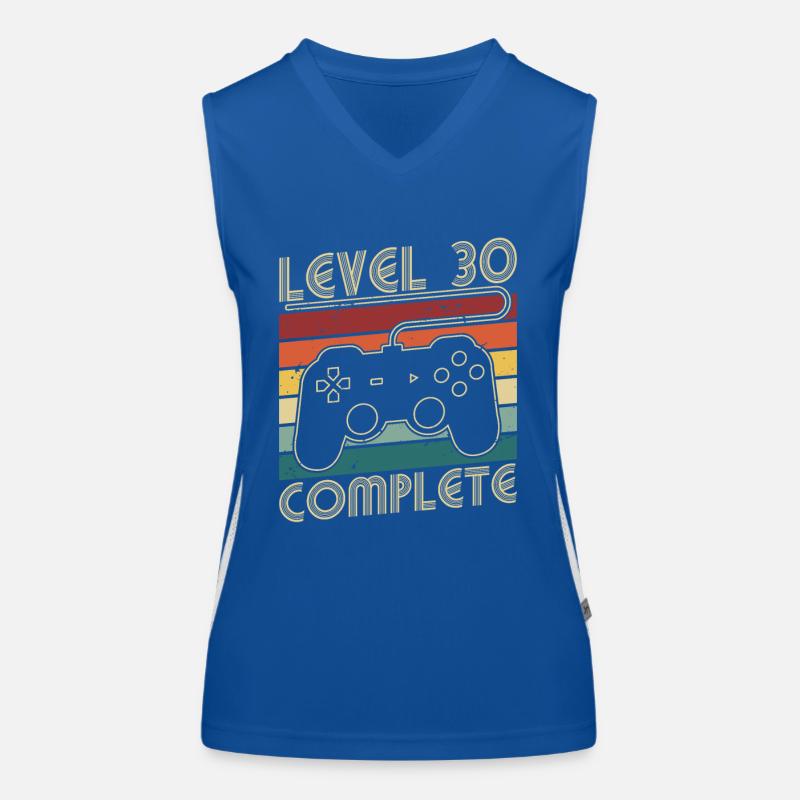 Level 30 Complete 30 Jahre Geburtstags Geschenk Funktionelles Kontrast-Tank Top für Frauen