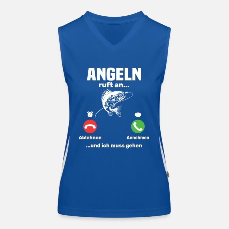 Angler ruft an, lustiger angler geschenk Funktionelles Kontrast-Tank Top für Frauen