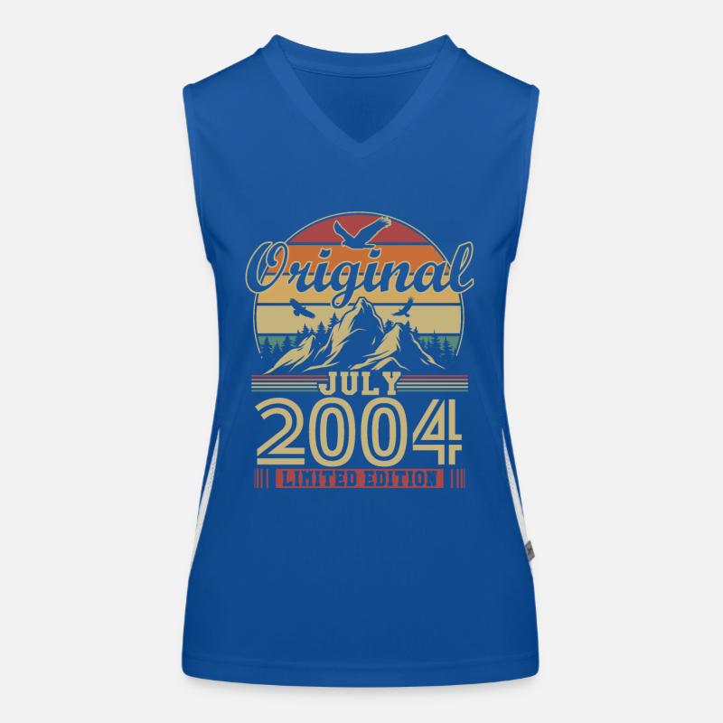 Original Juli 2004 Vintage Geburtstagsgeschenk Funktionelles Kontrast-Tank Top für Frauen