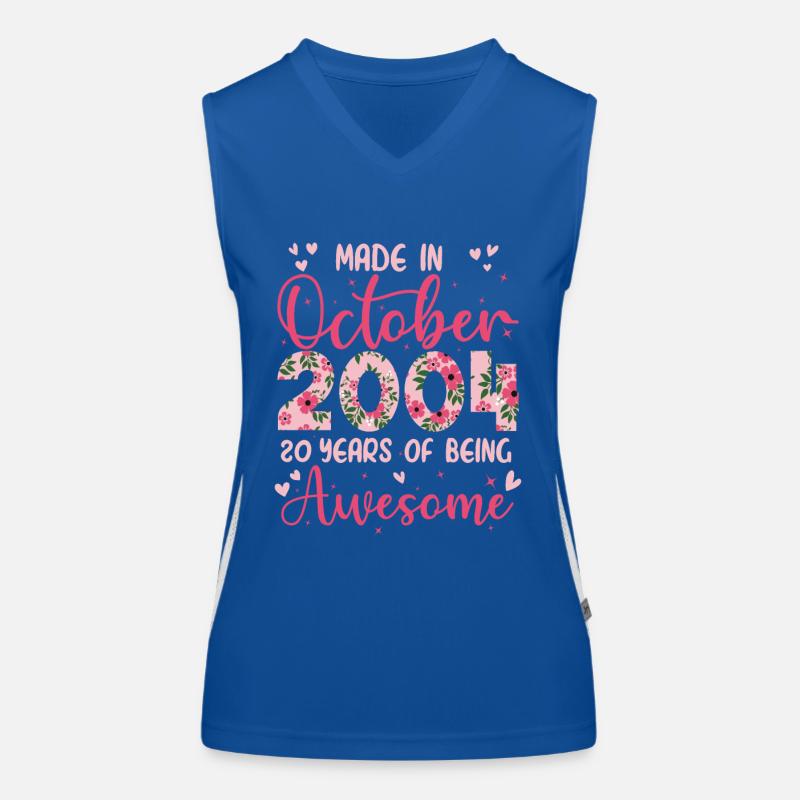 Octobre 2004 Anniversaire 20 Ans Pour filles Débardeur respirant contrasté Femme