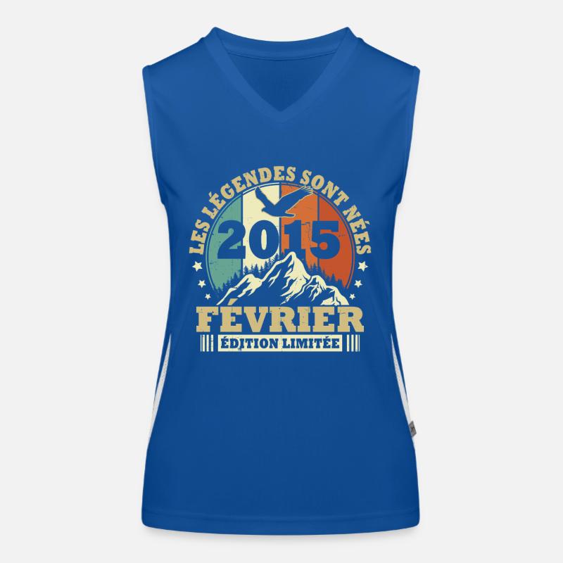 Vintage February 2015 Retro Anniversary Gift Women's Functional Contrast Tank Top