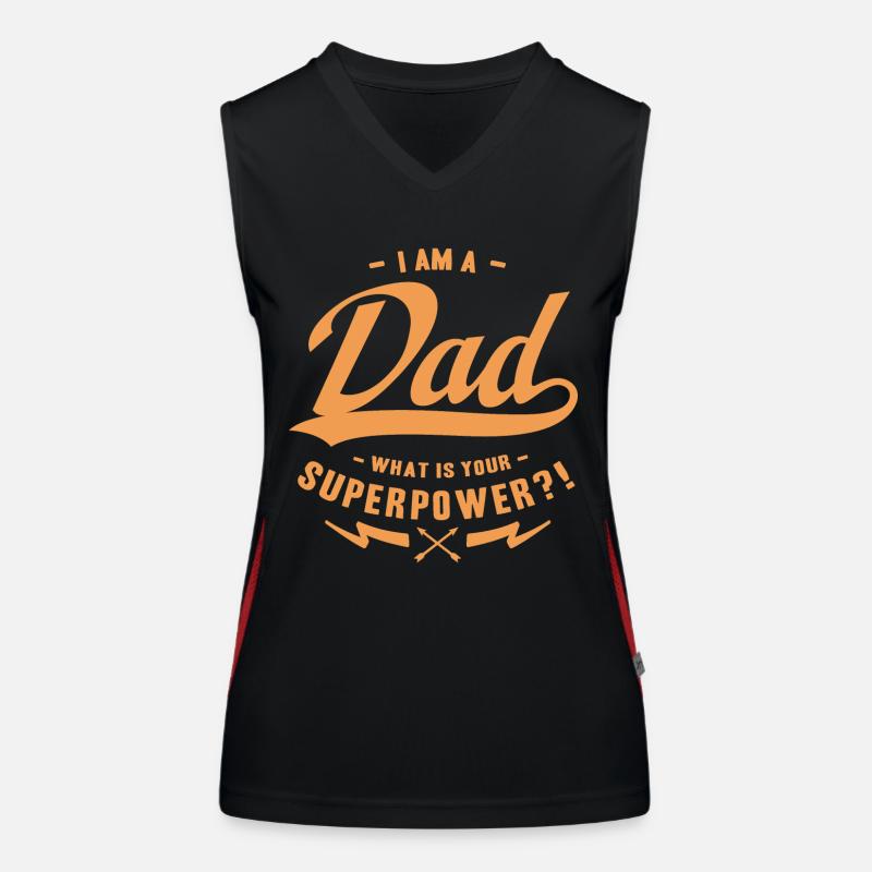Superpower dad Funktionelles Kontrast-Tank Top für Frauen