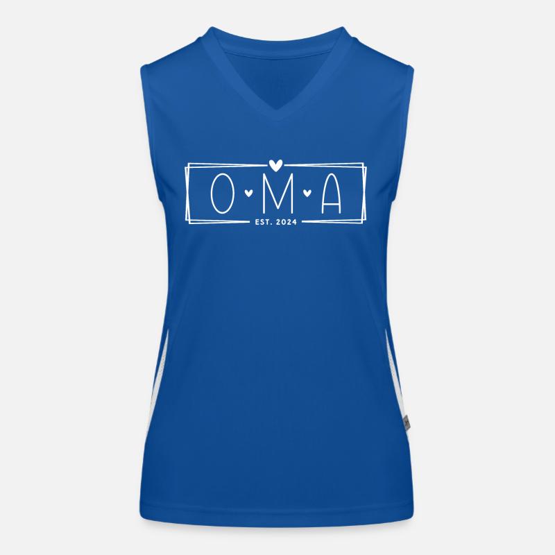 Oma Est. 2024 Funktionelles Kontrast-Tank Top für Frauen