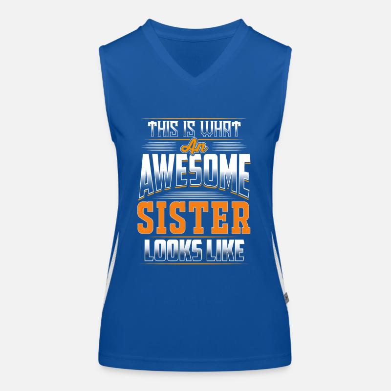 So sieht eine tolle Schwester aus Funktionelles Kontrast-Tank Top für Frauen