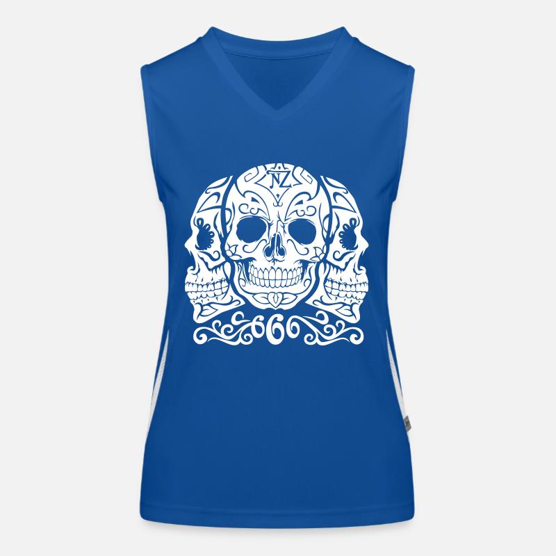 Skull Dia de los muertos Women's Functional Contrast Tank Top