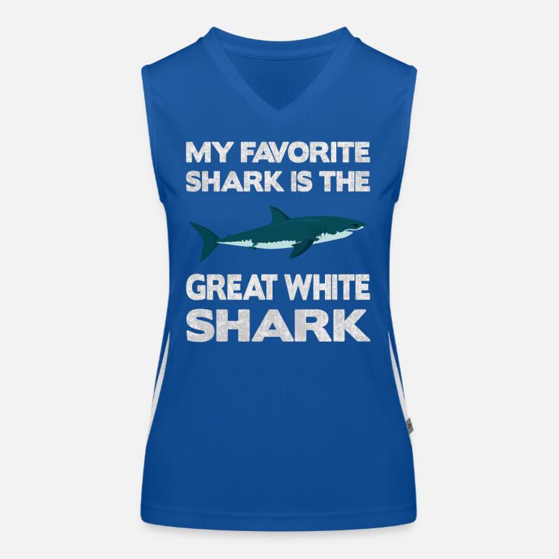 Mon requin préféré est le Great White Shark Design Débardeur respirant contrasté Femme