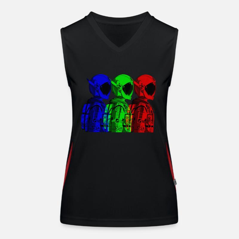 Astronaut Weltall Space Geschenk Idee Funktionelles Kontrast-Tank Top für Frauen