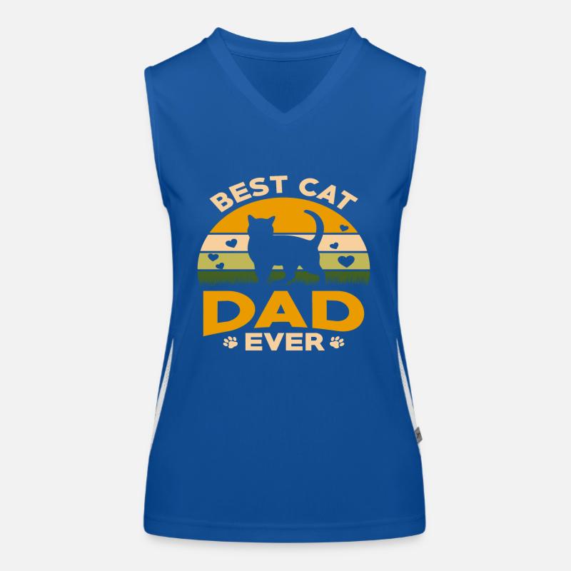 Best cat dad ever best cat dad kitten Women's Functional Contrast Tank Top