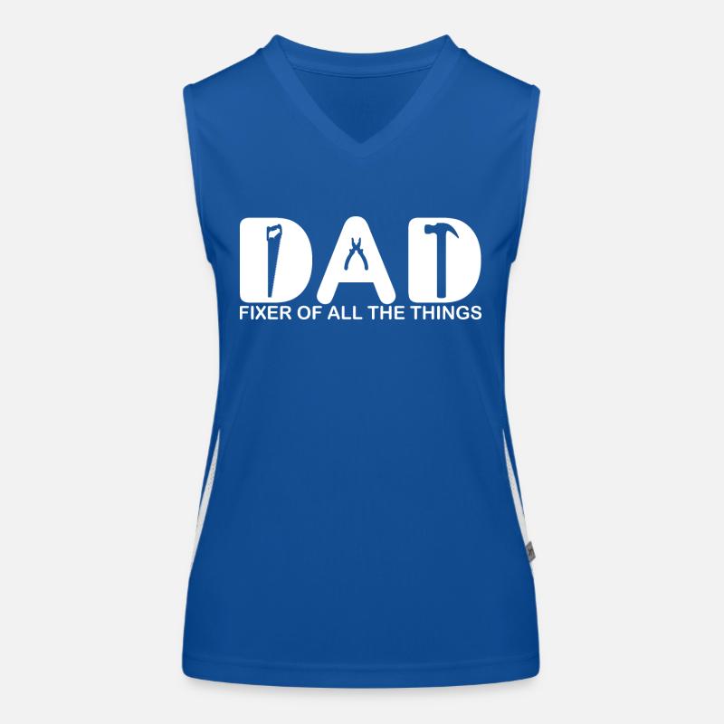 Papa. Fixierer aller Dinge. Funktionelles Kontrast-Tank Top für Frauen