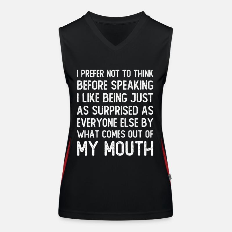 Lustiger Spruch Sarkastischer Spruch Funktionelles Kontrast-Tank Top für Frauen
