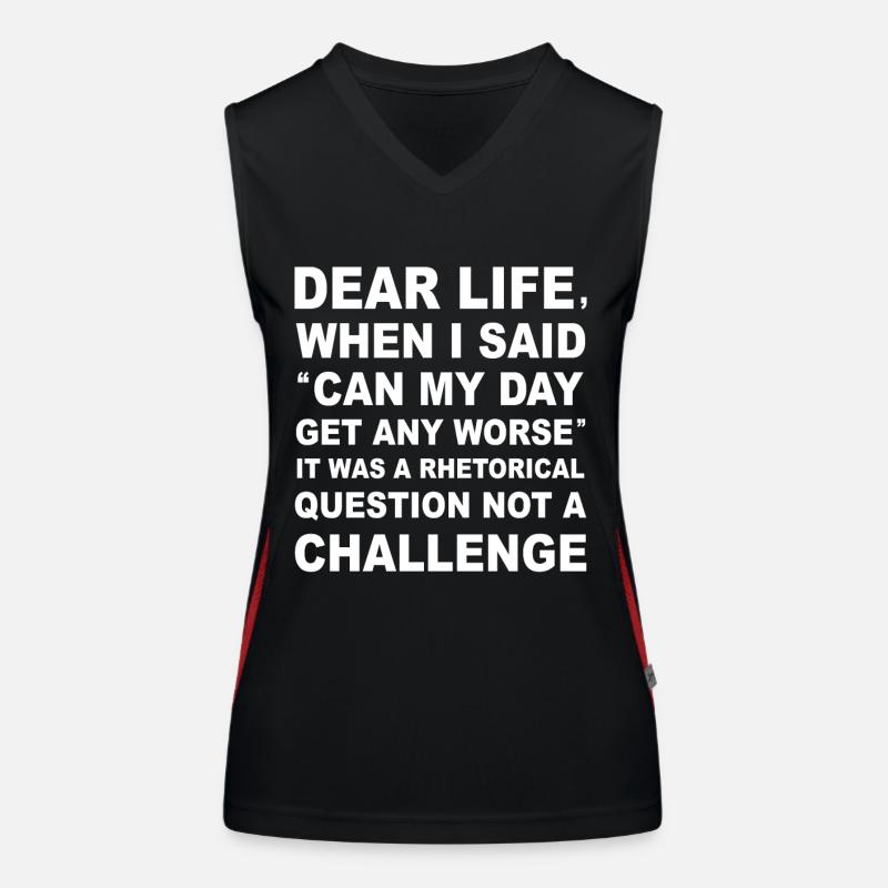 Lustiger Vater Spruch Funktionelles Kontrast-Tank Top für Frauen