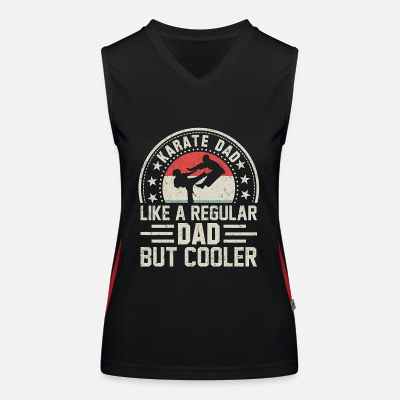 Karate Papa wie ein normaler Papa, nur cooler Funktionelles Kontrast-Tank Top für Frauen