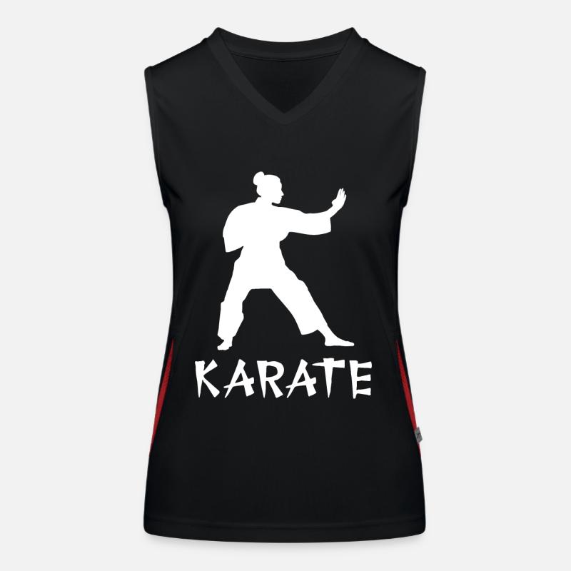 Karate Funktionelles Kontrast-Tank Top für Frauen