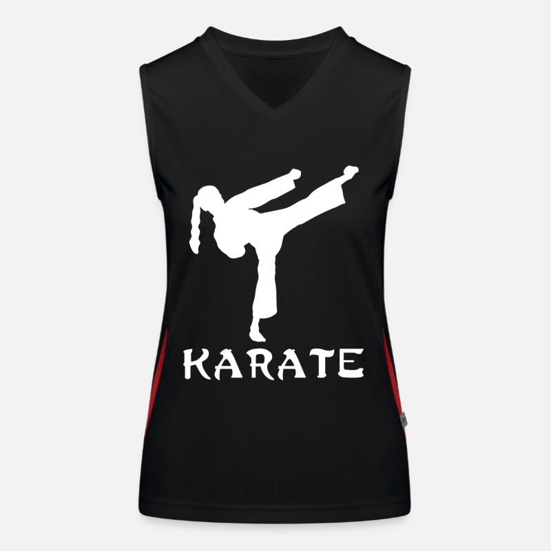Karate Funktionelles Kontrast-Tank Top für Frauen