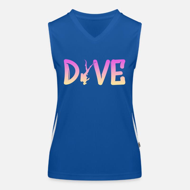 tauchen Funktionelles Kontrast-Tank Top für Frauen