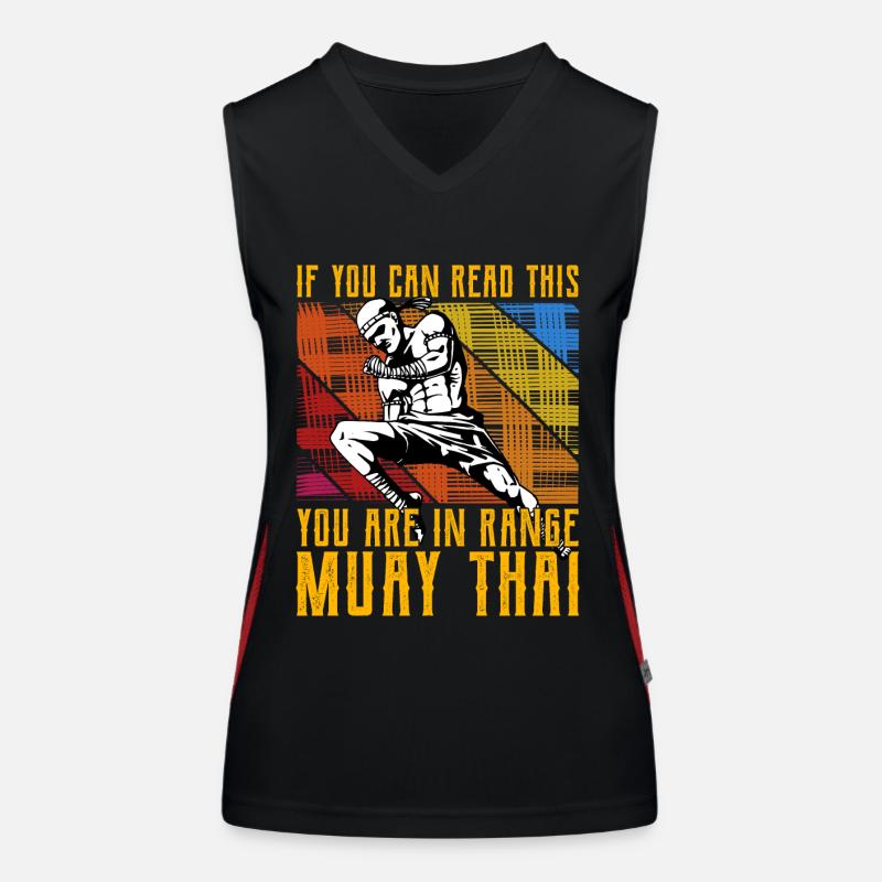 If you can read this you are in range Muay Thai Women's Functional Contrast Tank Top