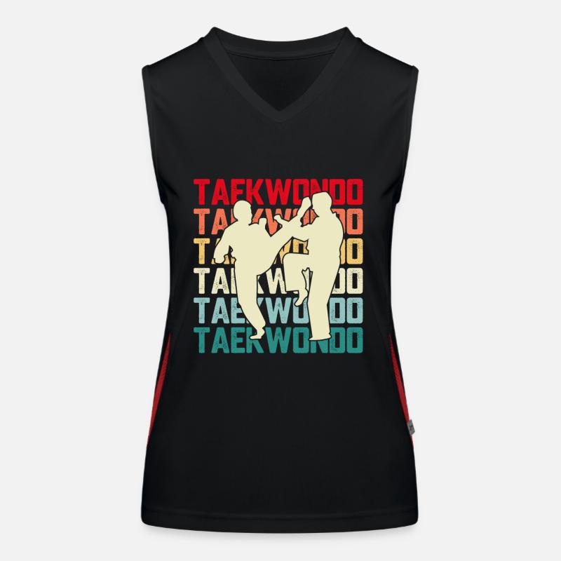 Taekwondo Débardeur respirant contrasté Femme