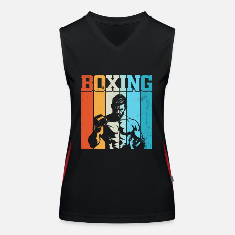Boxen Retro Funktionelles Kontrast-Tank Top für Frauen
