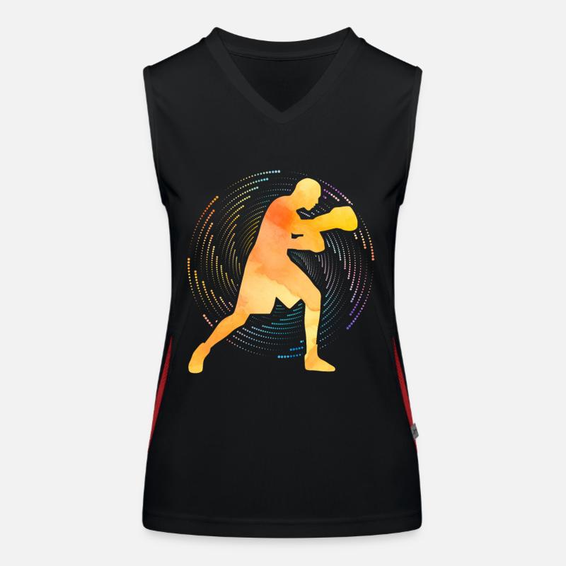 Boxe Débardeur respirant contrasté Femme