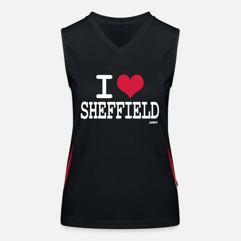 j'aime Sheffield par wam Débardeur respirant contrasté Femme