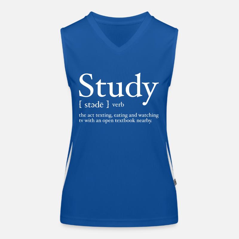 Study Definition Funny Design for College Student Débardeur respirant contrasté Femme