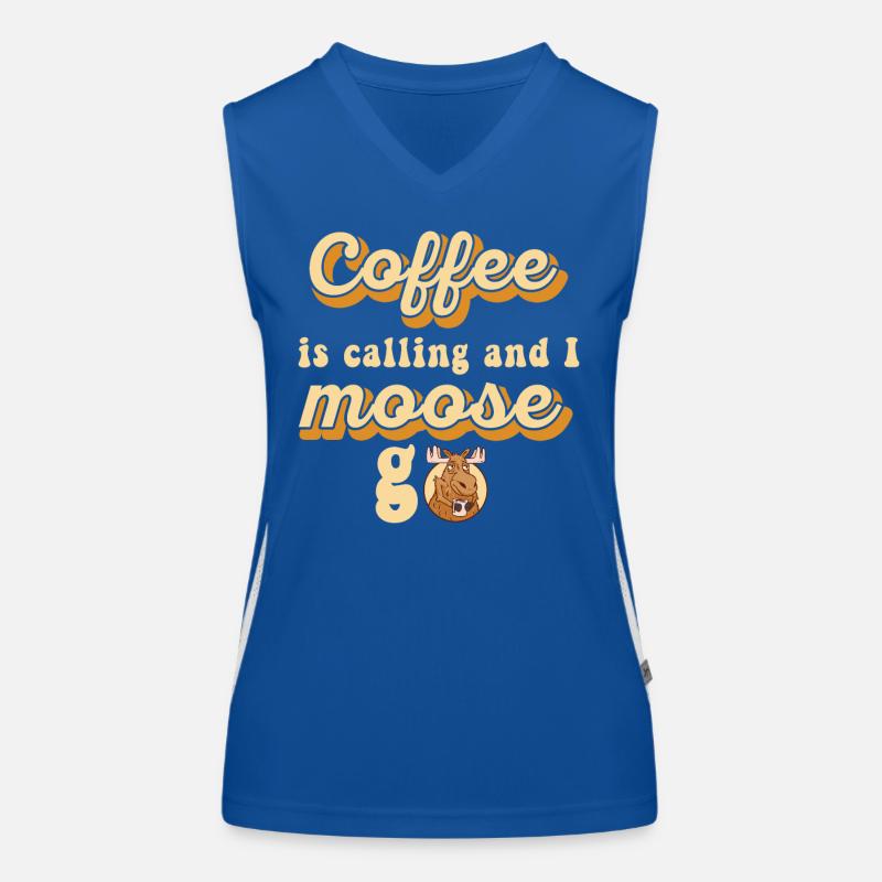 Coffee Is Calling And I Moose Go Elch Funktionelles Kontrast-Tank Top für Frauen