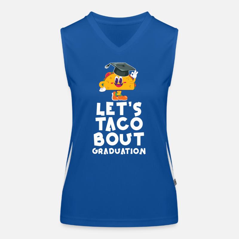 Let's Taco Bout Graduation Abschlussfeier Funktionelles Kontrast-Tank Top für Frauen