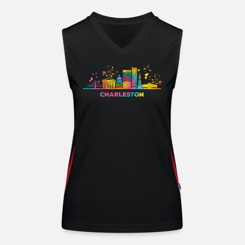 Charlestonian Skyline Charleston Women's Functional Contrast Tank Top