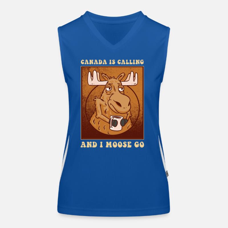 Kanada Ruft Und Ich Elch Werde Süßer Elch Funktionelles Kontrast-Tank Top für Frauen